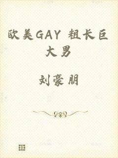 欧美GAY 粗长巨大男